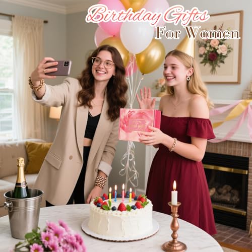 Pink Spa Relaxation Gift Set for Women - Pamper Gift Basket with Mug & Candle