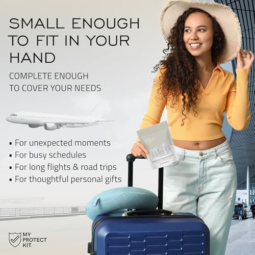 Travel Hygiene Kit - 8-Piece Personal Care Set with Wipes & Deodorant