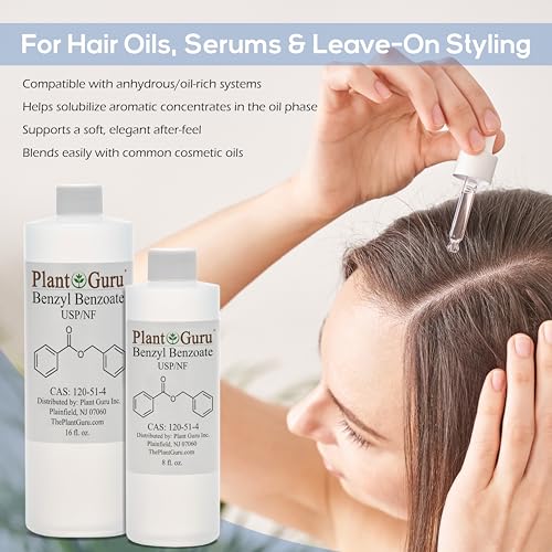 Benzyl Benzoate USP Grade Liquid 4 fl. oz. - Great for Fragrance/Aroma Compounds, Cosmetics, Hair & Scalp Products.