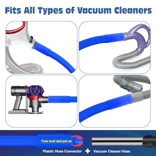 PetOde Deep Blue Dryer Vent Cleaner Kit with Lint Brush & Universal Vacuum Hose