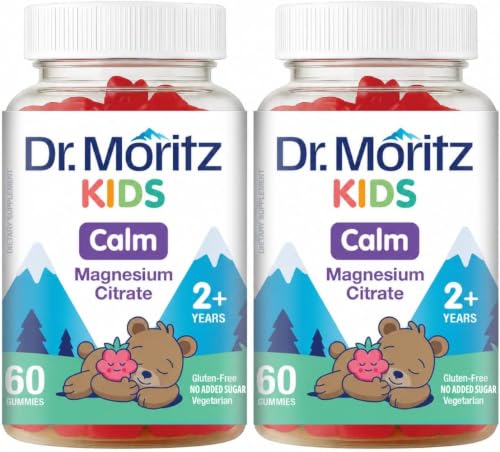 DR. MORITZ Sugar-Free Magnesium Gummies for Kids & Adults - 60 Count - Raspberry Flavor