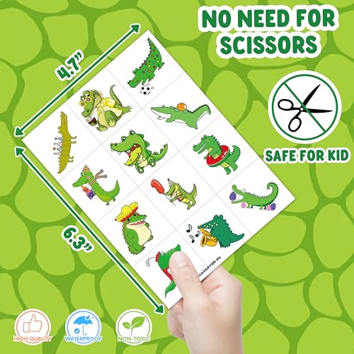 96 PCS Alligator Temporary Tattoos - Party Favors
