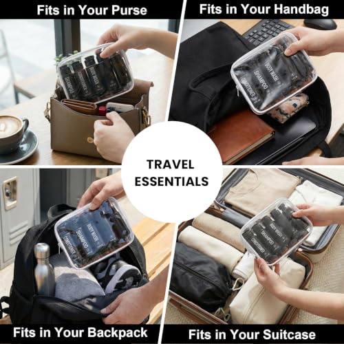 14-Piece Travel Toiletries Set - TSA Approved Bottles & Jars