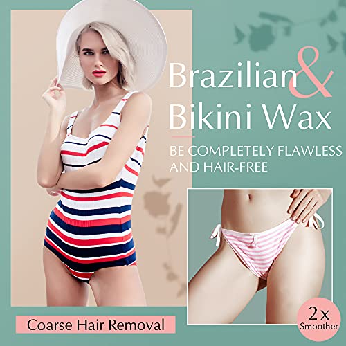 2.5lb Aloe Wax Beads - Hard Wax Beans for Coarse Hair Removal, Gentle Large Refill for Wax Warmer Kit, At-Home & Professional Smooth Waxing for Sensitive Skin Brazilian Bikini Face Eyebrow Leg