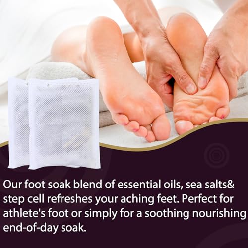 10-Pack Epsom Salt Foot Soak for Tired Feet with Essential Oils