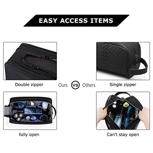 BAGSMART Men's Travel Toiletry Bag, Water-Resistant Dopp Kit