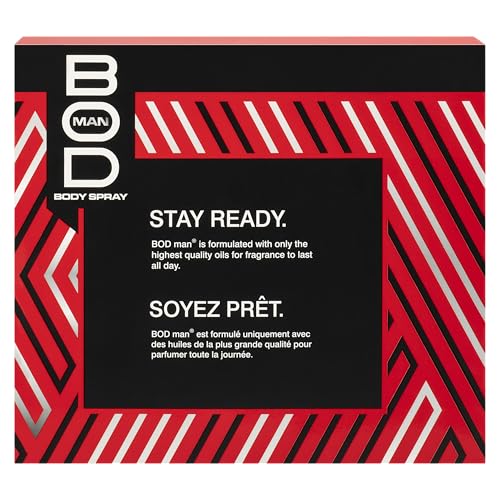 BOD Man Body Spray Gift Set - 3 Piece Black, Fresh Guy, Blue Surf