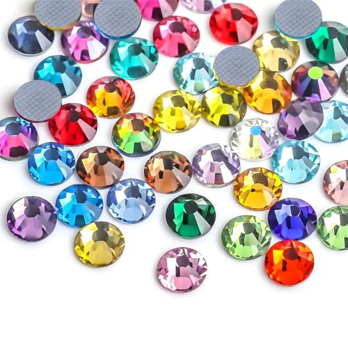 Kzkcy SS20 Hotfix Flatback Rhinestones 1440PCS Mixed Colors for Nail Art