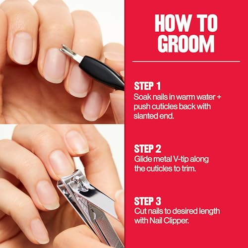 Revlon Cuticle Trimmer with Cap, Precision V-Tip & Comfort Grip
