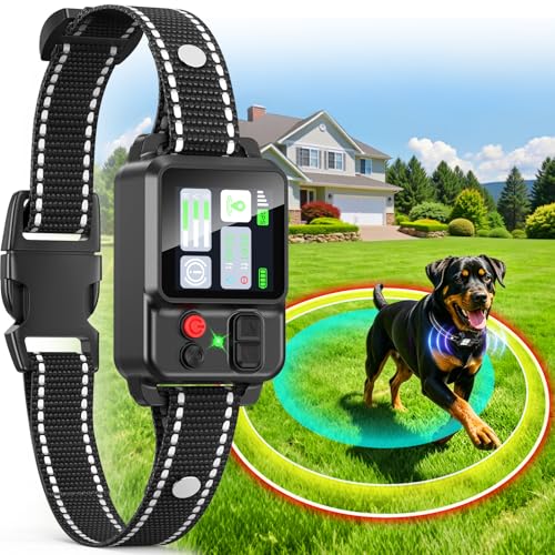 GPS Wireless Dog Fence System with Adjustable Range up to 6561ft