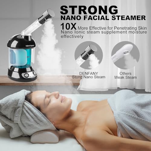 Denfany Facial Steamer with Ozone | 360° Rotatable Arm, Nano Ionic, 300ml