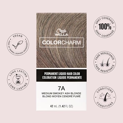 Wella Color Charm Ash Blonde Permanent Hair Color for Gray Coverage
