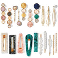 Mehayi 20 PCS Pearl Macaron Hair Clips Set - Acrylic Resin Barrettes