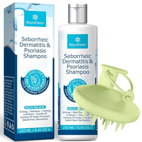 Roycederm Psoriasis Shampoo with Scalp Massager - Itchy Relief