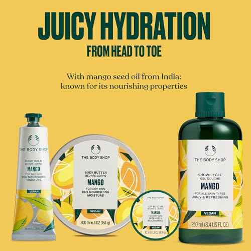 The Body Shop Mango Collection Gift Set - 4 Piece Set, Shower Gel, Body Butter, Lip Butter, Hand Balm, Vegan