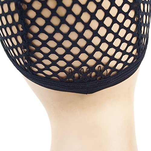 Black Stretchable Wig Cap with 4 Hair Clips & Mesh
