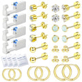 26 Piece Ear Piercing Kit with Disposable Guns & Earrings