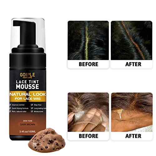 Lace Tint Melting Mousse Kit for Wigs & Hairpieces - Dark Brown