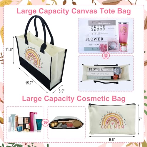 Best Mom Ever Gifts Mothers Day from Daughter Son Birthday Thank You Gift Basket for Mother in Law, Women, New Mom Valentines Gift Box for Wife from Husband with Canvas Tote Bag Tumbler Sock