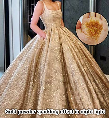 Go Ho Gold Glitter Spray for Hair & Body, Festival Sparkle Powder, 10g