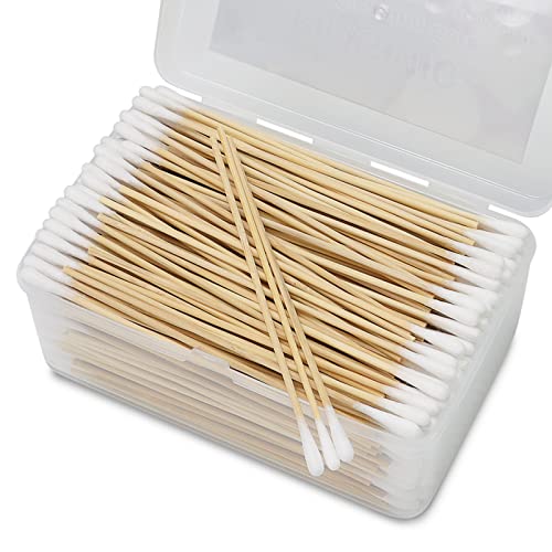 500PCS 6" Cotton Swabs with Wooden Sticks - Lint Free