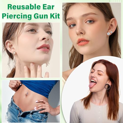 Professional Ear Piercing Gun Kit with Crystal Stud Earrings