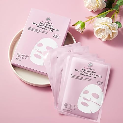 Bio-Collagen Real Deep Facial Overnight Mask, Hydrating, Pore Minimizing, Firming 34g x5ea (5)
