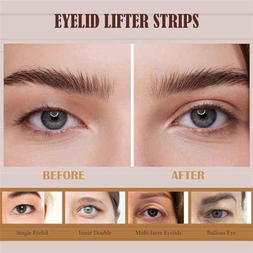 Eyelid Tape, Eyelid Lifter Strips, Eyelid Tape for Hooded Eyes Invisible, Instant Surgery-Free Eye Lift for Uneven or Single Eyelids, Say Goodbye to the Hood, Sagging Eyelids - 480Count