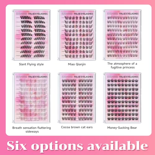 Self-Adhesive Wispy Lash Clusters C Curl 7-10MM 120Pcs