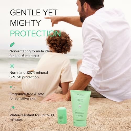 MDSolarSciences Mineral KidCr?me SPF 50 | Gentle Broad-Spectrum Kids Sunscreen | Zinc Oxide & Squalane Formula | Water-Resistant, No White Cast | Safe for Sensitive Skin | Fragrance-Free (3.4 Fl Oz)