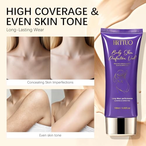 Waterproof Tattoo Cover Up Makeup with Brush – Full Coverage Body Concealer