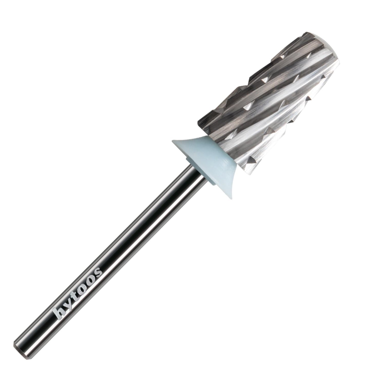 HYTOOS Safety Tapered Nail Drill Bits,4Pcs Uncoated Rounded Top Carbide Nail Bits, 3/32 Two-way Rotate, Manicure Art Accessories Gel Remover (XF,F,M,4XC)