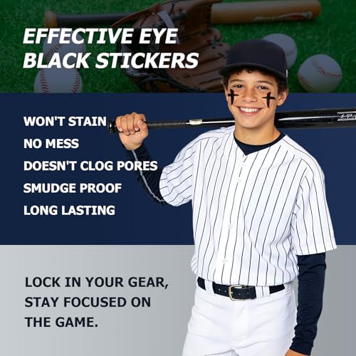 Breathable Eye Black Stickers for Men Women, Sports Face Eyeblack Sticker for Football Baseball Softball Themed Party Birthday Party Supplies (M1 120 Pairs)