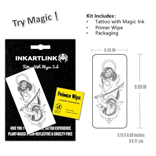 Female Warrior Temporary Tattoos - Waterproof, 7-14 Day Wear
