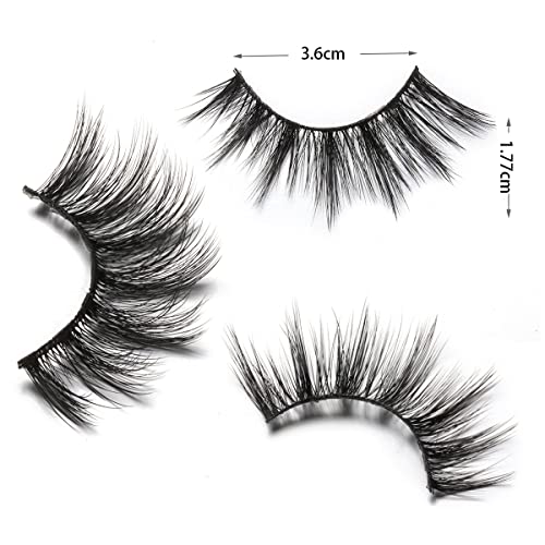 DYSILK Fake Eyelashes Faux Mink Lashes Natural Looking False Eyelashes 5 Pairs Pack