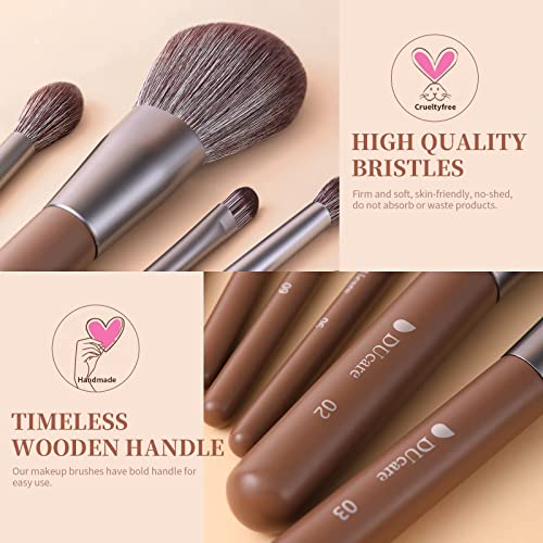 DUcare Makeup Brushes Professional with Bag +DUcare Foundation Brush