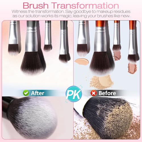 Makeup Brush Cleaner Set with Silicone Pad & Shampoo