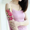 Temporary Tattoos Pink Peony Flower Waterproof Large Transfer Tattoos for Women 5 Sheets