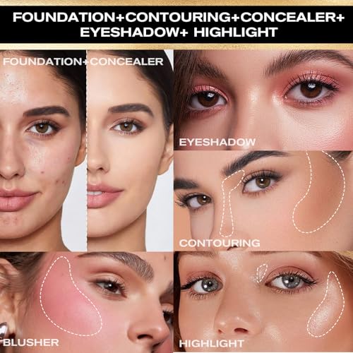 16 Color All-in-One Makeup Palette with Eyeshadow, Blush & Concealer