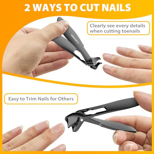 Toenail Clippers for Seniors with Catcher & Long Handle
