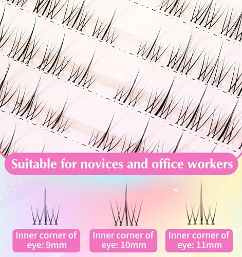 Korean Lash Clusters 120Pcs Natural Clear Band Extensions