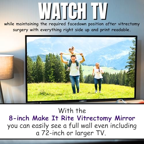 8" Wide 2-Way Mirror for Face Down Vitrectomy Recovery