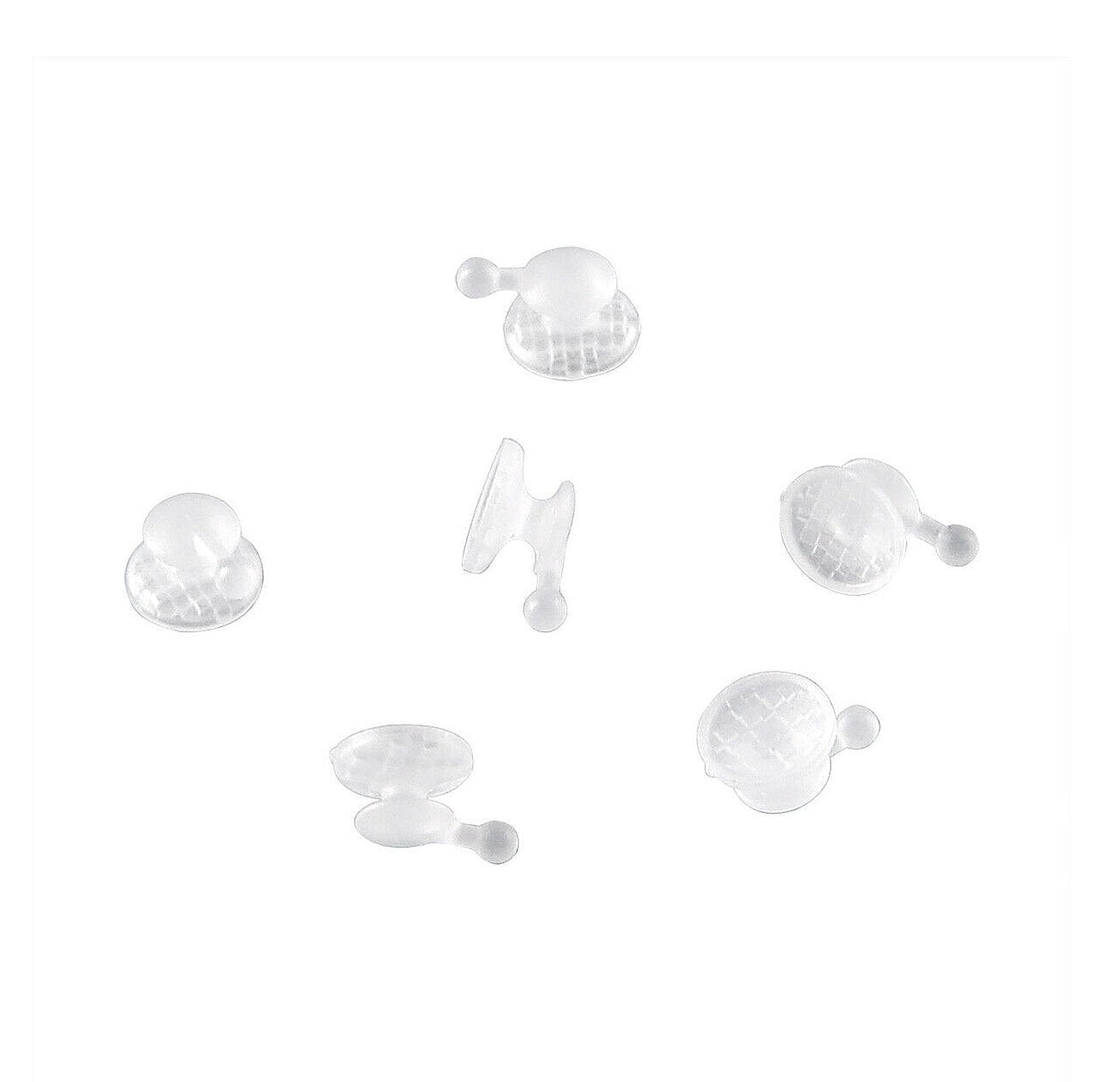 LA MIERE 10Pcs Dental Orthodontic Lingual Button Bondable Ceramic Clear Lingual Buttons with Hook