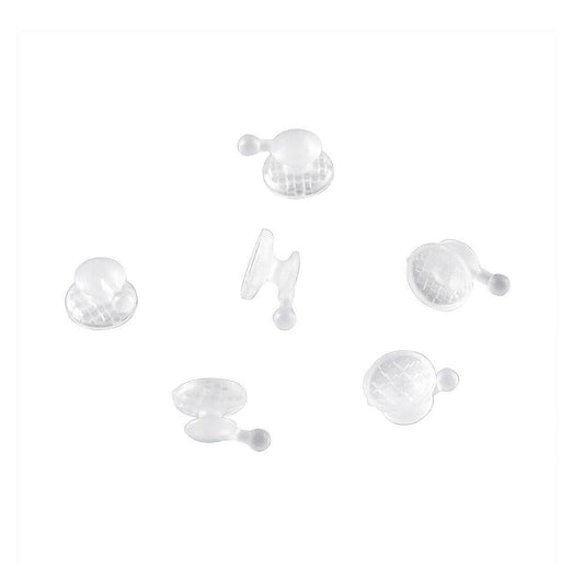 LA MIERE 10Pcs Dental Orthodontic Lingual Button Bondable Ceramic Clear Lingual Buttons with Hook