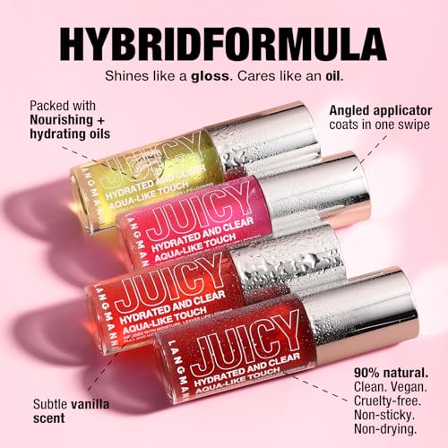 Hydrating Lip Oil Gloss - Plumping Tint with Natural Ingredients
