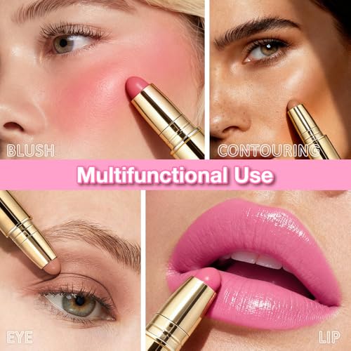 Kaely Contour Blush Stick Trio - Cream Bronzer Makeup Set