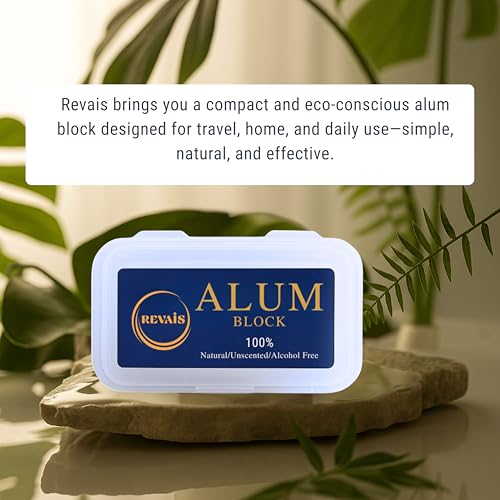 Natural Alum Block 100g ? 100% Pure Fitkari Stone Deodorant & Aftershave for Men, Soothes Razor Burn & Shaving Cuts, Astringent, Non-Staining, Unscented, Alcohol-Free, Gentle on Skin