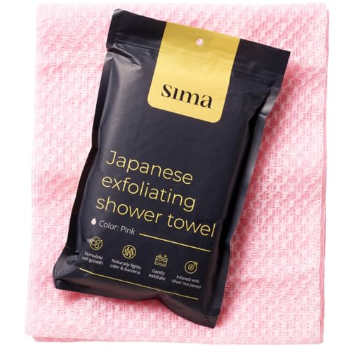 Sima - Bundle - Exfoliating Body Towels Black + Pink + White