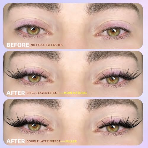 EYDEVRO Wispy Fox Eye Lash Clusters K - Left/Right for Sexy Cat Eye Look
