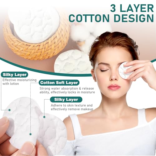 Cotton Rounds for Makeup Removal, 300 Count | Ultra-Soft Pads